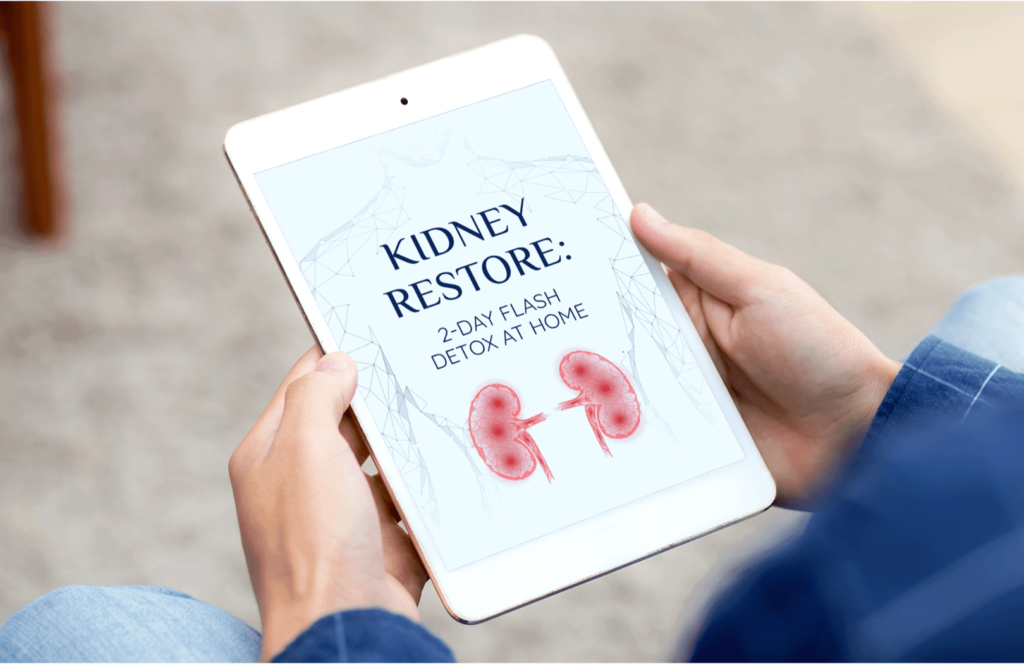 Cover of the bonus e-book Kidney Restore: 2-Day Flash Detox, included free with Prostadine purchase.